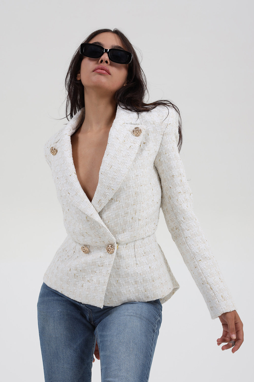 Fitted Lurex Blazer