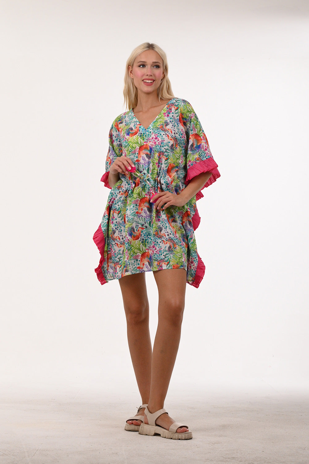 Ruffled Short Coverup