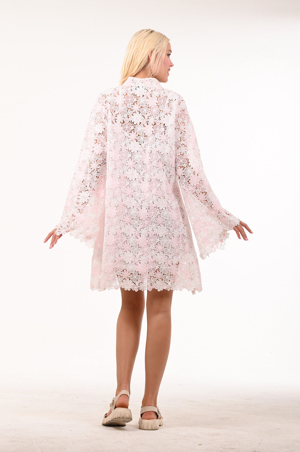 Lace Flower Short Dress