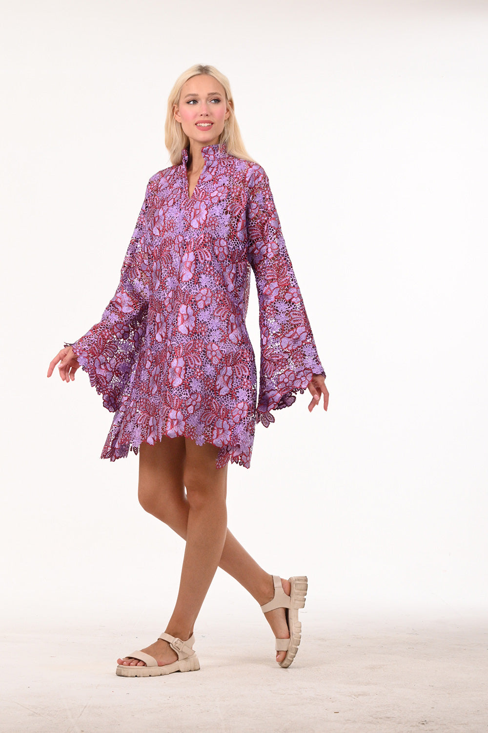 Flower Lace Short Dress