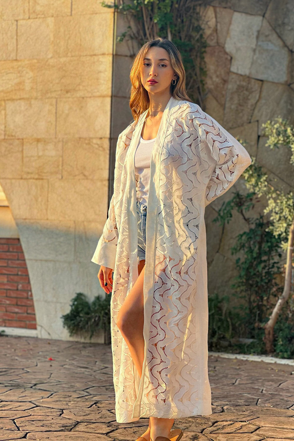 Front Lace Kimono