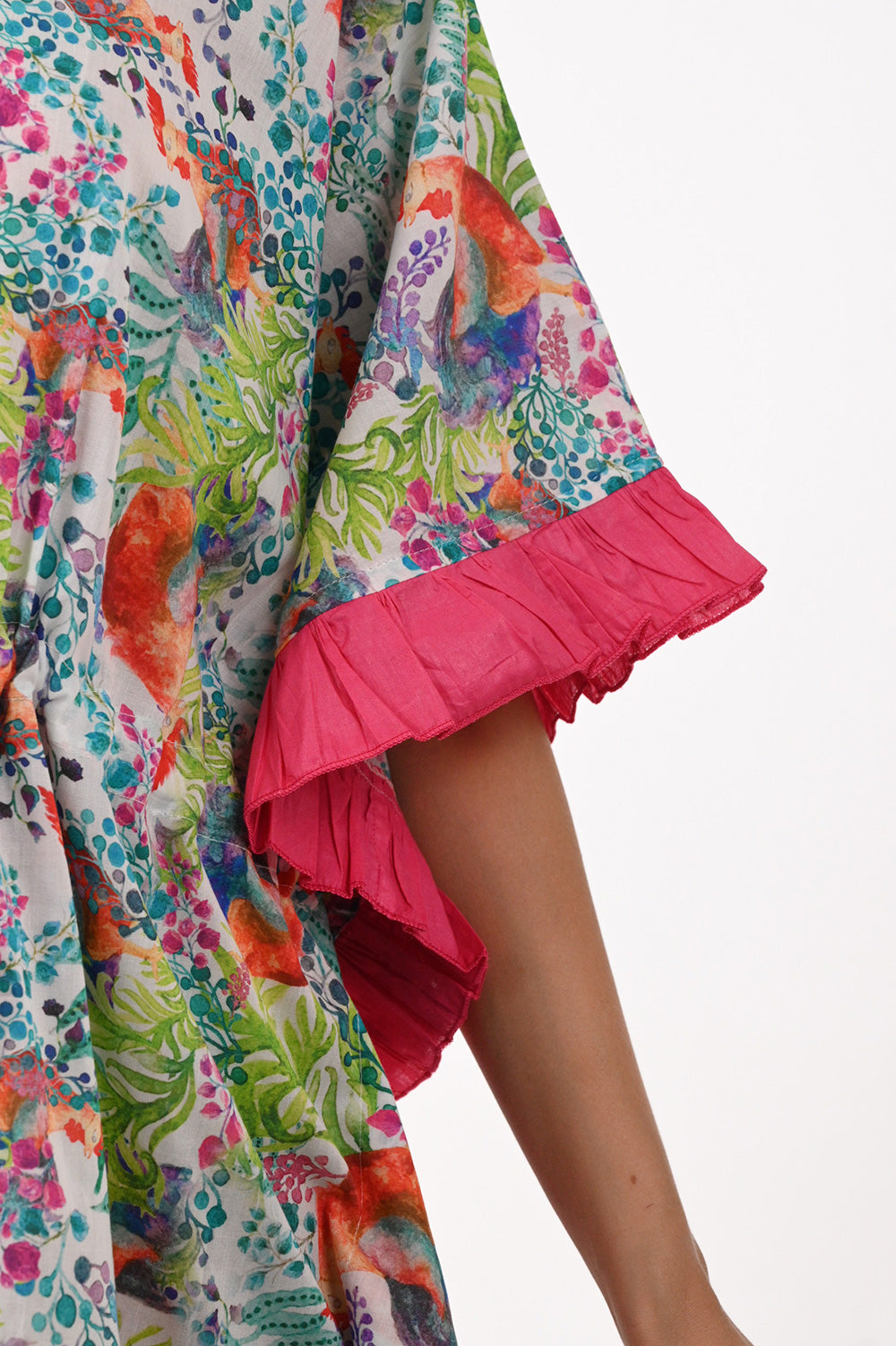 Ruffled Long Coverup