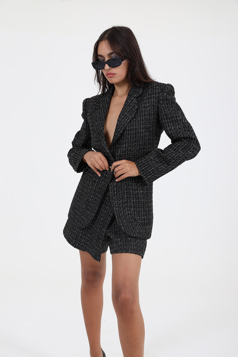 Loose Blazer Set with Short