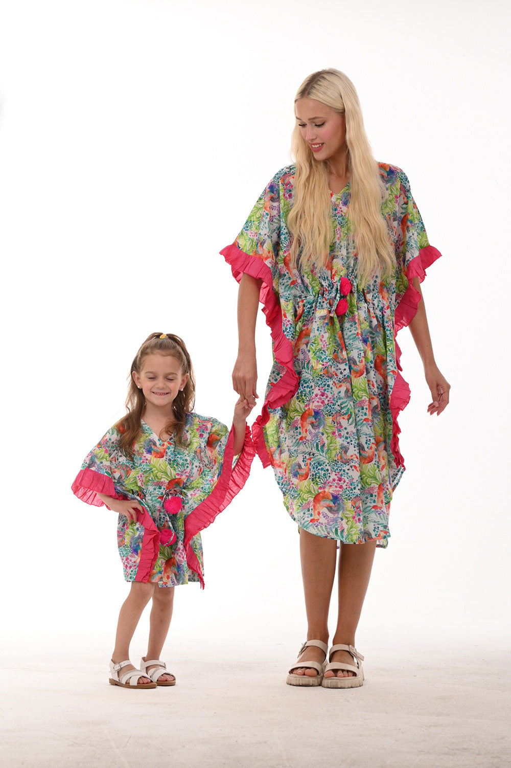 Ruffled Long Coverup