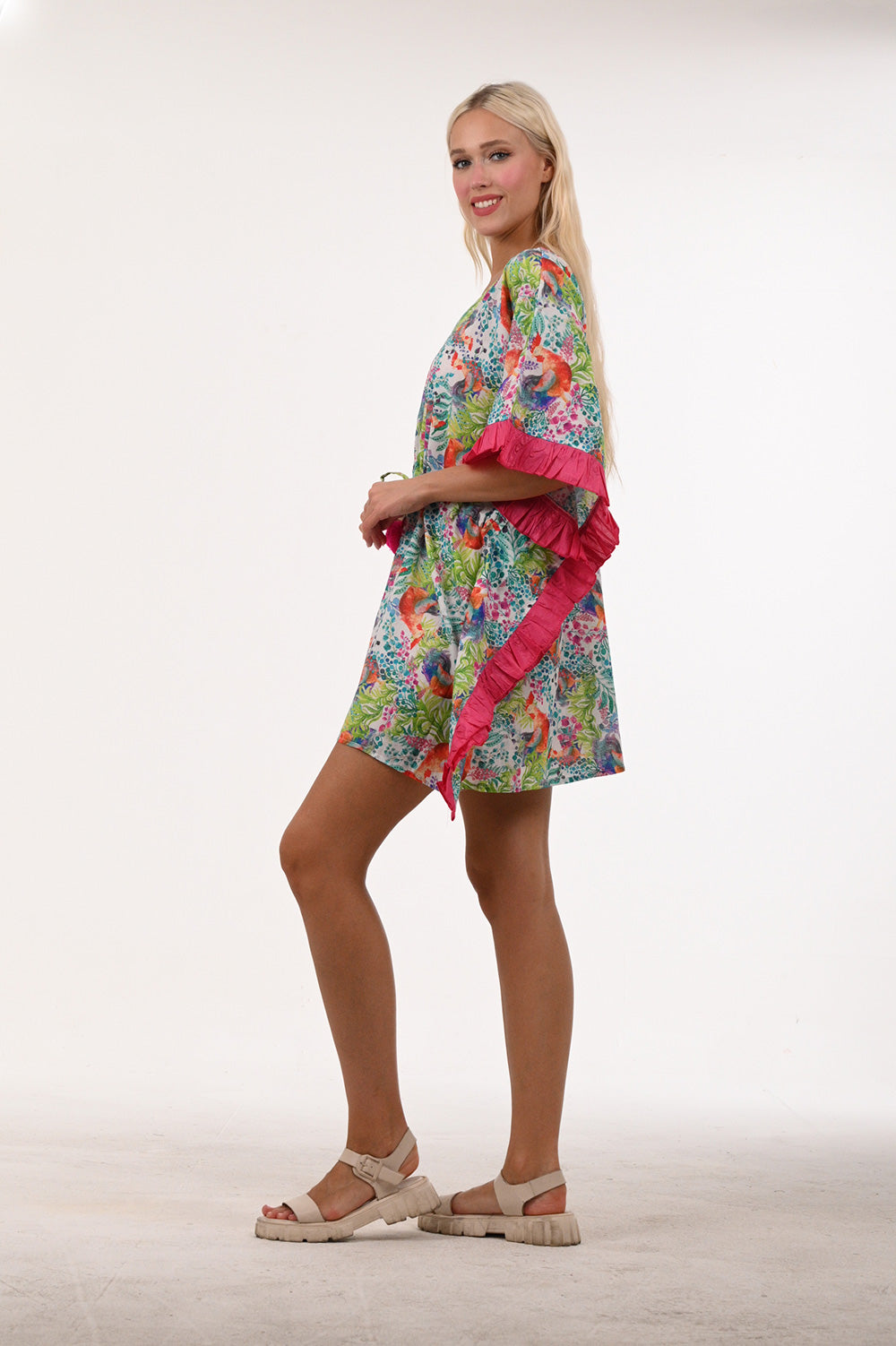 Ruffled Short Coverup