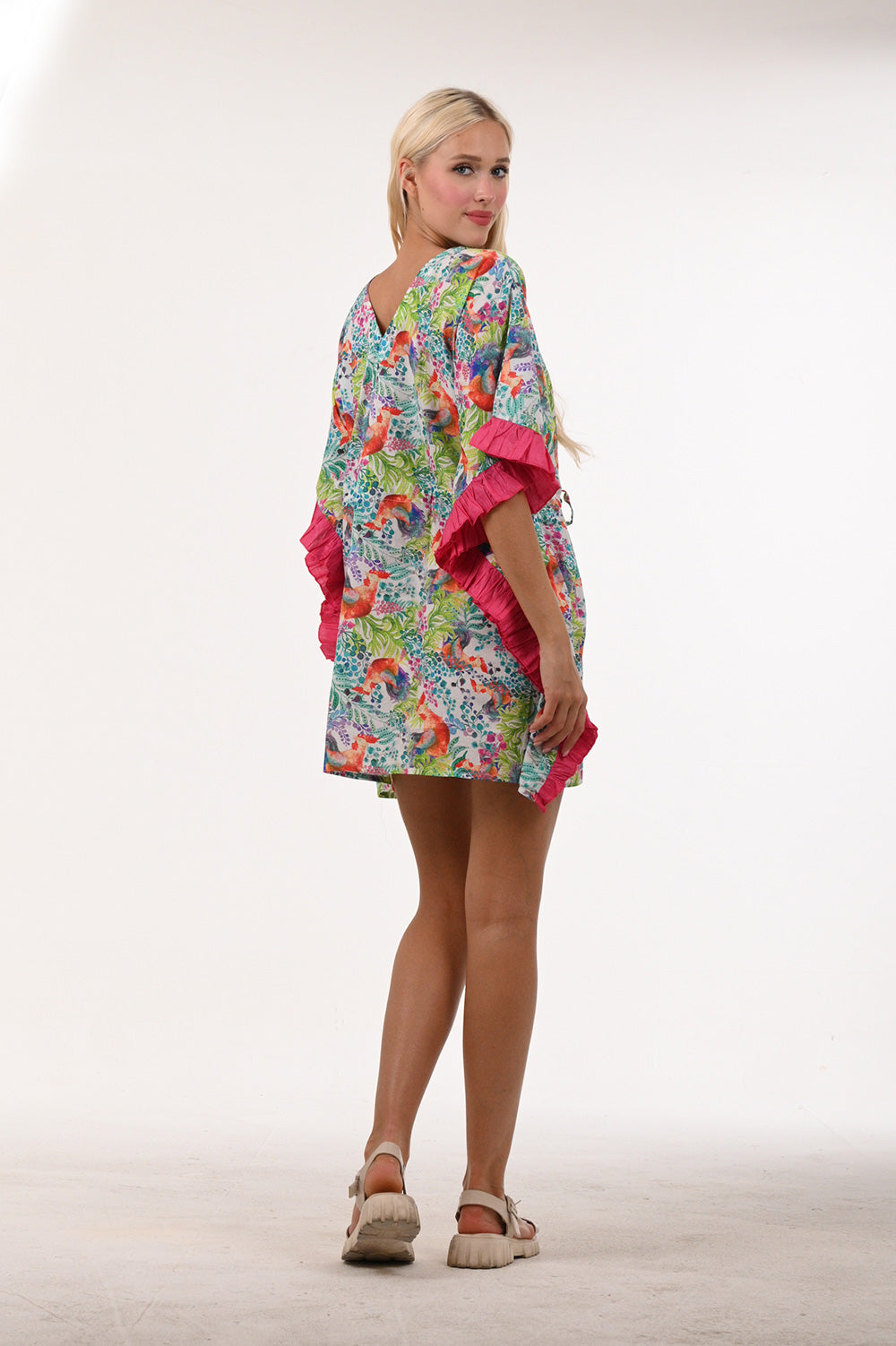 Ruffled Short Coverup