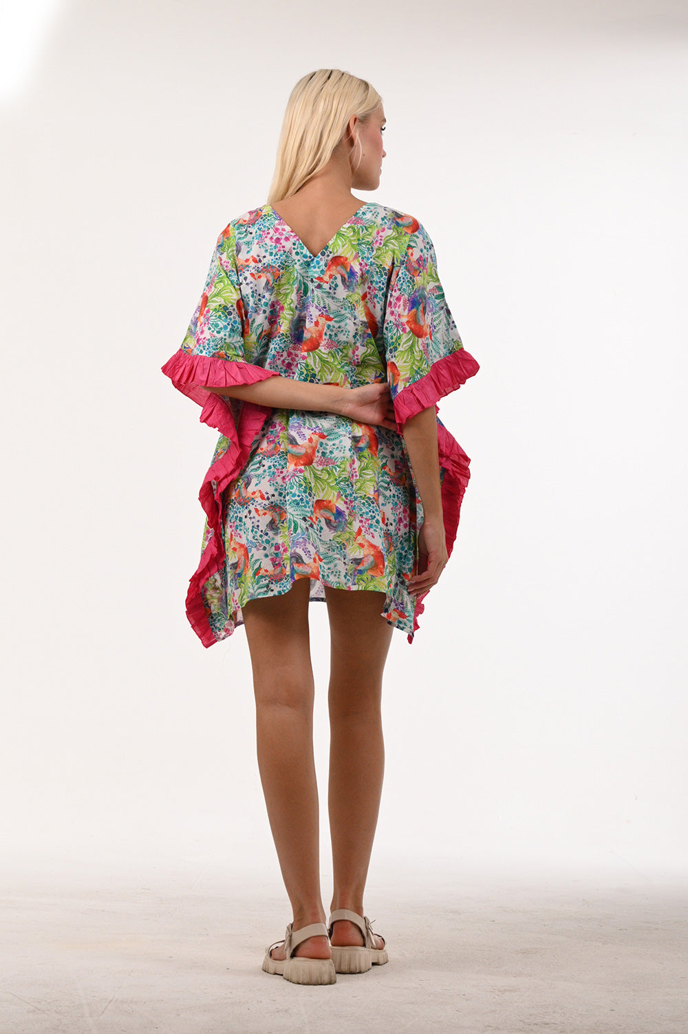 Ruffled Short Coverup