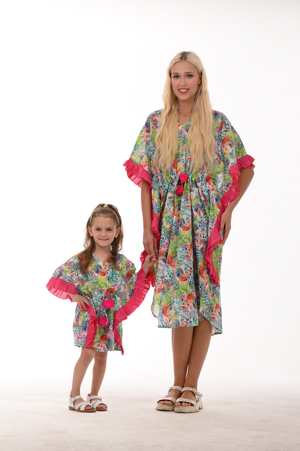 Ruffled Long Coverup