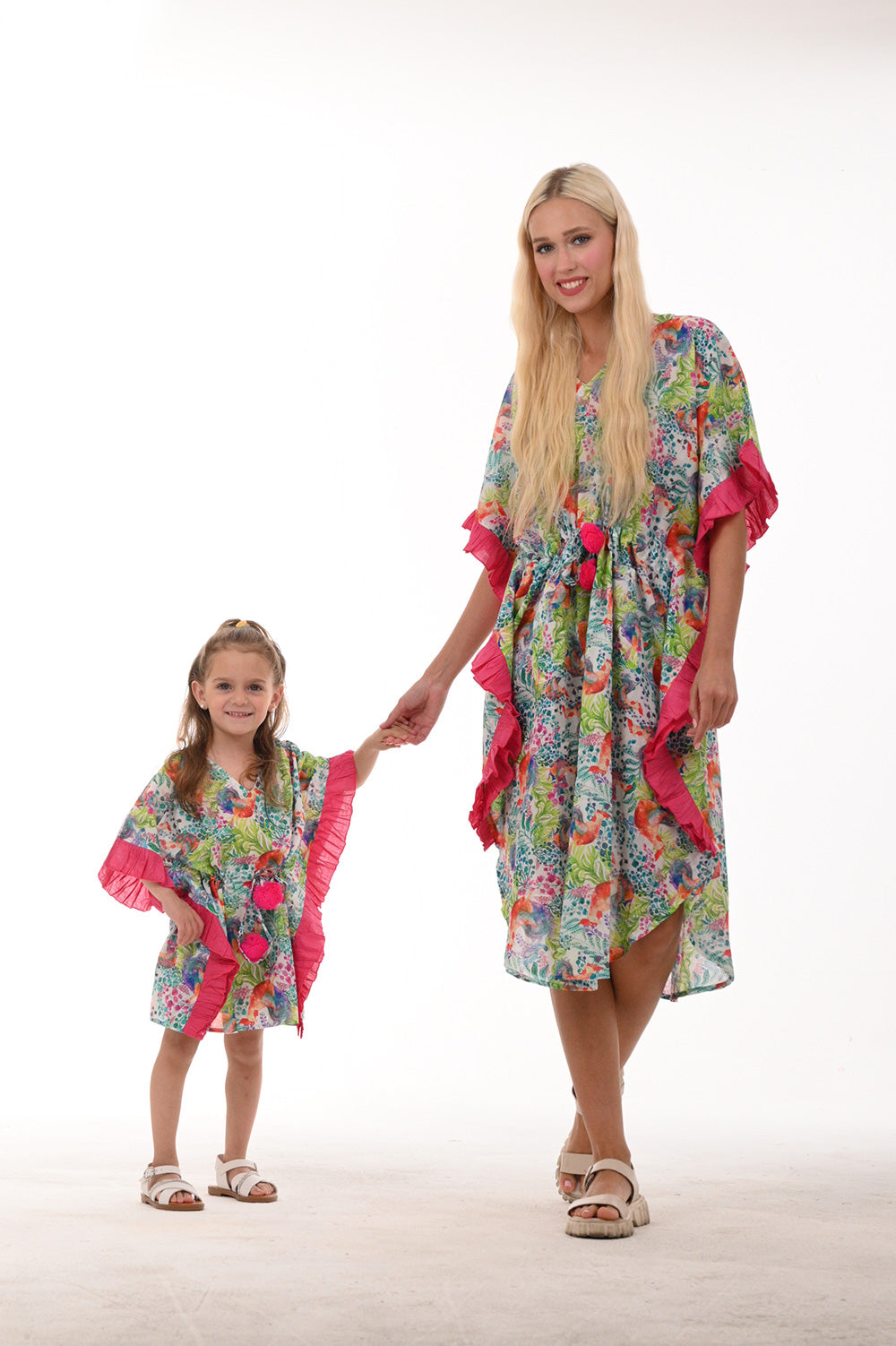 Ruffled Long Coverup