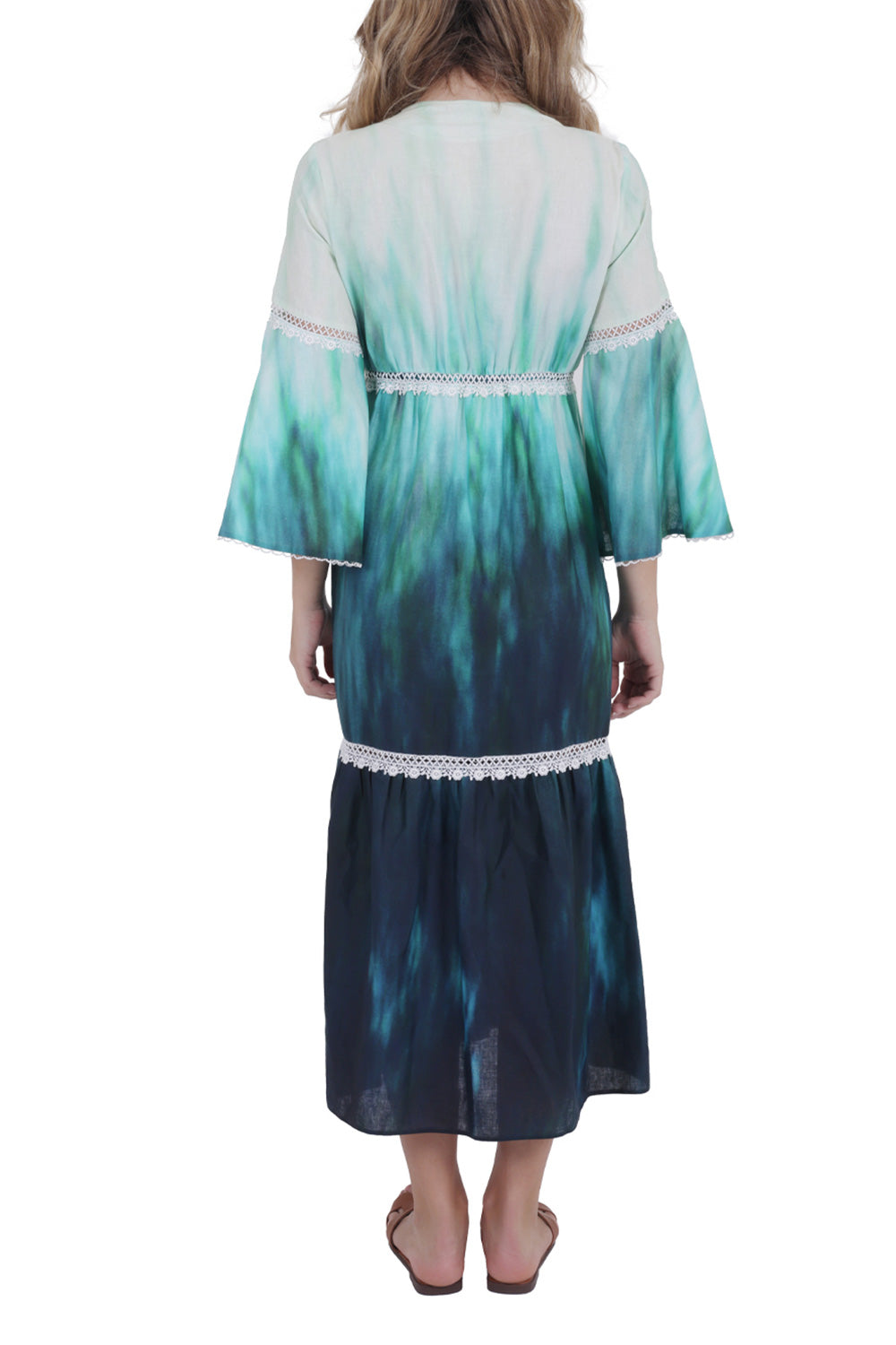 Tie Dye Linen Long Dress